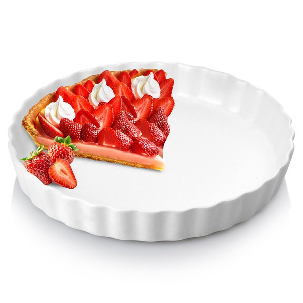 Forma Ceramiczna Foremka Okrągła do Pieczenia Tarty Ciasta na Tartę 24,5 cm