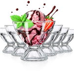 6x Małe Pucharki Szklane do Lodów Deserów Finger Food na Lody Desery 100 ml
