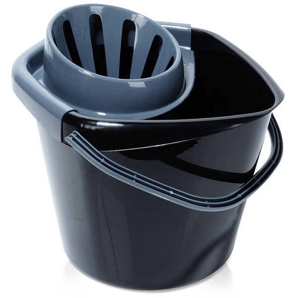 Wiadro do Mopa Uniwersalne Plastikowe Wyciskaczem Mop Sznurkowy Paskowy 14L