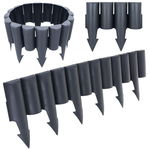 10x Palisada Ogrodowa Plastikowa Szara Border Obrzeże Płotek Trawnik 250 cm