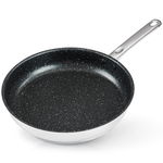 Patelnia Granitowa Stalowa Nieprzywierająca do Smażenia Duszenia Duża 28 cm