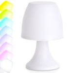 Lampka Stołowa Nocna na Komodę Szafkę Kempingowa Turystyczna Baterie Kolory