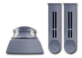 DAFI-BUT-WKL-SZA : Dwa wkłady + korek do butelki (szary)