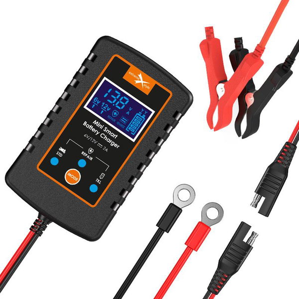 Inteligentna mini ładowarka/prostownik 2w1 do akumulatorów 6V/12V | ŁAD00345