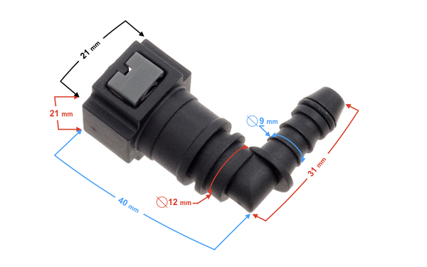 Króciec kątowy paliwa ( B-max )Skuter 152QMI GY6 125cm3