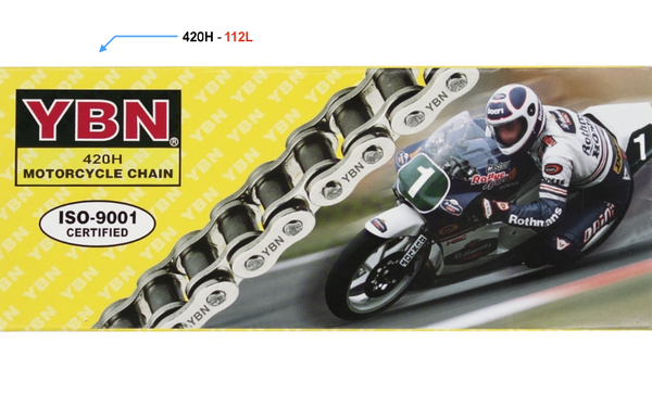 Łańcuch napędu YBN 420H-112L Motorower