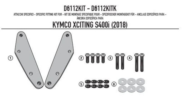 Mocowanie szyby Kymco X-Citing S 400i Kappa | D6112KITK