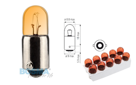 Żarówka BOSMA 12V 4W BA9s ORANGE (4568) OP 10 SZT