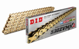 Łańcuch napędowy 530ZVMX2G&G ZŁOTY 104 X-RING DID | 530ZVMX2GG-104