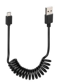 Kabel USB Micro USB sprężynowy 100cm czarny Lampa | 38700
