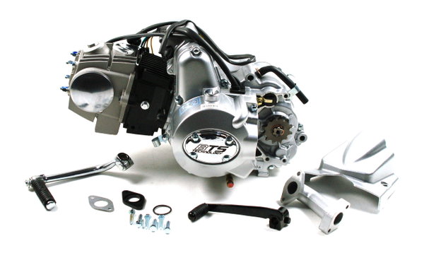 Silnik BTS poziomy 152FMH, 110cc 4T, 4-biegowy manual, srebrny (bez oleju)