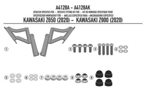 Mocowanie szyby Kappa Kawasaki Z 900 20 | A4128AK
