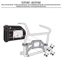 Mocowanie skrzynki narzędziowej KS250 do stelaża KL7711 Kappa | KTL7711KIT