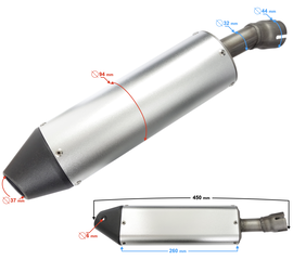 Tłumik Cross 150cc Barton NXT 150 -Kayo, Apollo, Diabolini, Xmotos