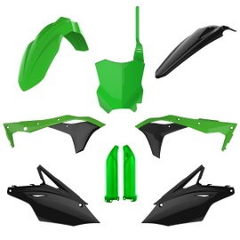 Komplet plastików Kawasaki KXF 250 zielony czarny Polisport | 91493