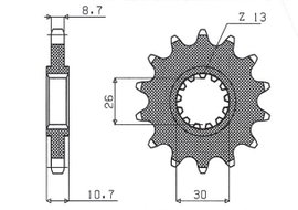 Zębatka przednia 579 17 Yamaha FZ1, R1, FJ, XJR łańc. 530 Sunstar | SUN51717
