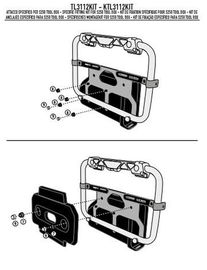 Mocowanie skrzynki narzędziowej KS250 do stelaża KL3105 oraz KL3112 Kappa