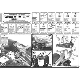 Stelaż kufra centralnego Yamaha BT 1100 Bulldog bez płyty Kappa | KZ350