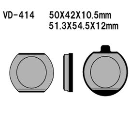 Klocki hamulcowe KH33 Kawasaki Z400/650/750/1000, KZ900 Vesrah | VD-414