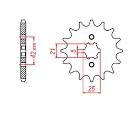Zębatka przednia Honda XR 600R, TRX 400EX/X 14 (ŁAŃC. 520) MTX Parts | 10-103-14