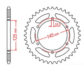 Zębatka tylna Yamaha XTZ 750 (3LD) 46 (ŁAŃC. 520) MTX Parts | 11-1M1-46
