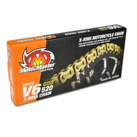 Łańcuch napędowy V6-520G X-Ring Gold Chain złoty 120 ogniw Moto-Master | M652003