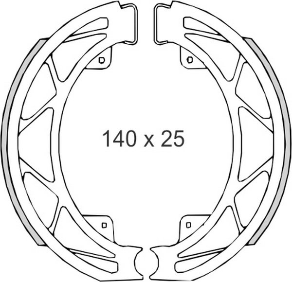 Szczęki hamulcowe Piaggio Fly, Liberty, Liberty 4T 140x25mm BRENTA | BR0303