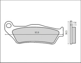 Klocki hamulcowe KH181 Organic zacisk Brembo przód KTM SX/EXC BRENTA | BR3027
