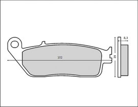 Klocki hamulcowe KH226/KH142 (ORGANIC) Brenta | BR3059
