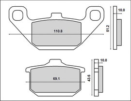 Klocki hamulcowe KH085 (ORGANIC) Brenta | BR3061