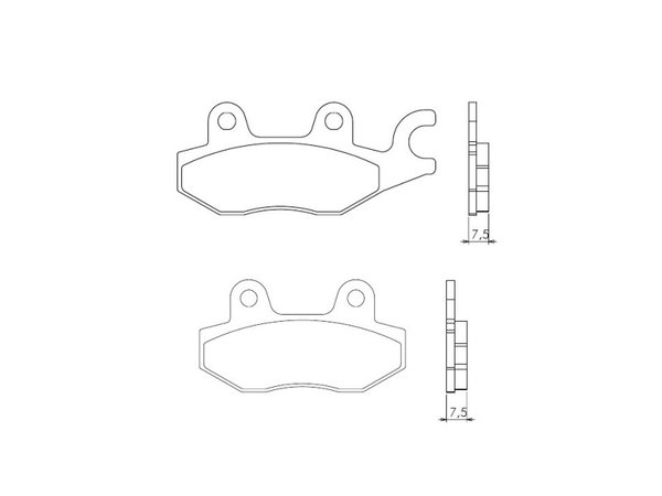 Klocki hamulcowe KH165/KH215 Spiek metaliczny (złote) Brenta | BR4064