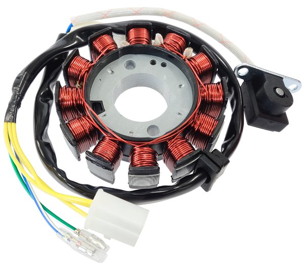 Stator, iskrownik, stoajn alternatora do skutera, 12-cewkowy 50cc, E4