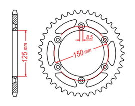 Zębatka tylna 899 46 KTM SX/EXC (ŁAŃC. 520) MTX PARTS | 11-KM1-46