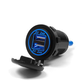 Gniazdko motocyklowe 2x USB Biketec | BTMUS09