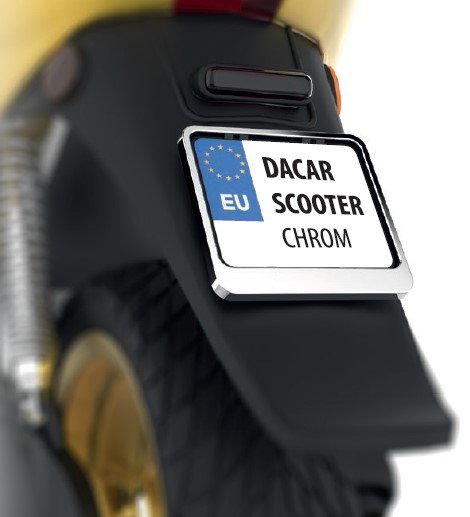 Ramka pod tablicę rejestracyjną Skuter Chrom BIKETEC | R0190