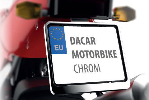 Ramka pod tablicę rejestracyjną Motocykl Chrom BIKETEC | R0194
