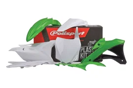 Komplet plastików Kawasaki KX 85/100/112 Zielono Biały OEM Polisport | 90632