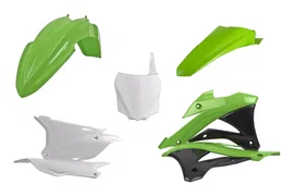 Komplet plastików Kawasaki KX 85/100/112 Zielono Biały OEM Polisport | 90696