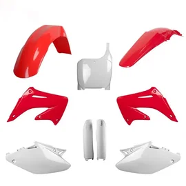 Komplet plastików Honda CR 125, CR 250 OEM czerwono biały Polisport | 91511