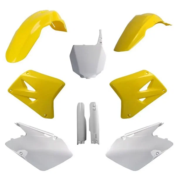 Komplet Plastików Suzuki RM 125/250 Żółty Biały Polisport | 91420