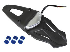 Błotnik enduro tył uniwersalny z lampką LED białą Psychic | MX-04227-1