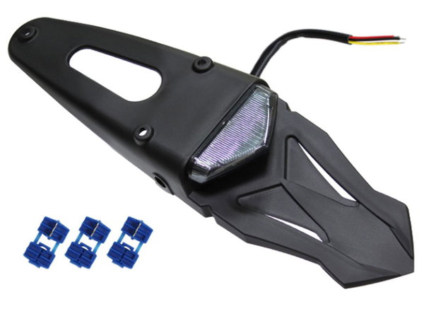 Błotnik enduro tył uniwersalny z lampką LED przydymioną Psychic | MX-04227-2