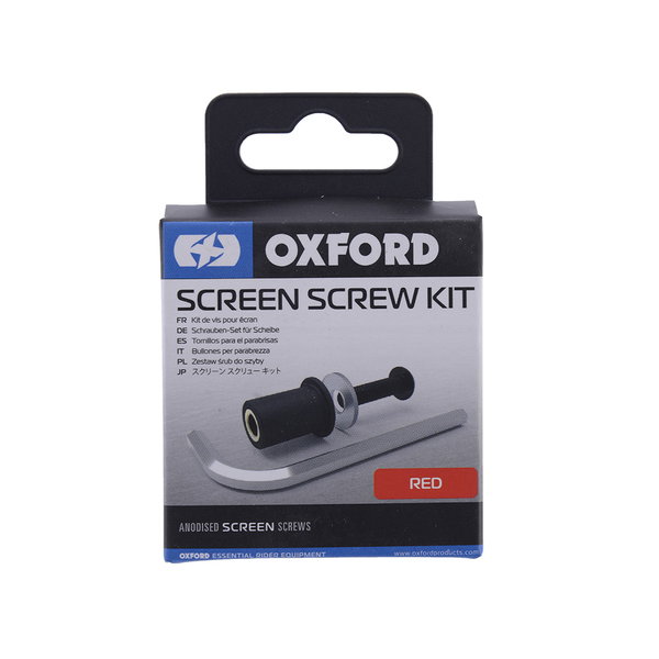 Śruby do owiewek (z gumkami) 8 sztuk czerwone Oxford | OX567