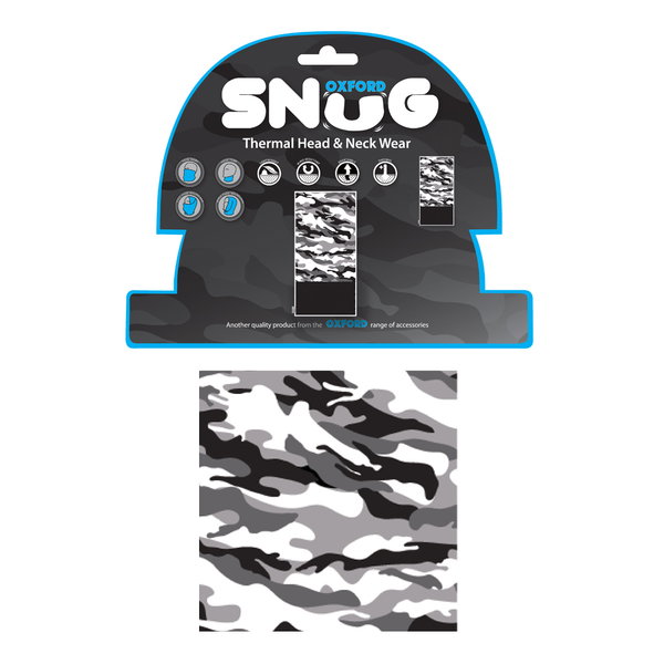 Kołnierz ocieplający Snug Camo biały/czarny/szary Oxford | NW601