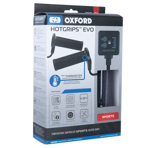 Oxford Manetki podgrzewane EVO SPORT 22MM dł. 114-123MM | EL422