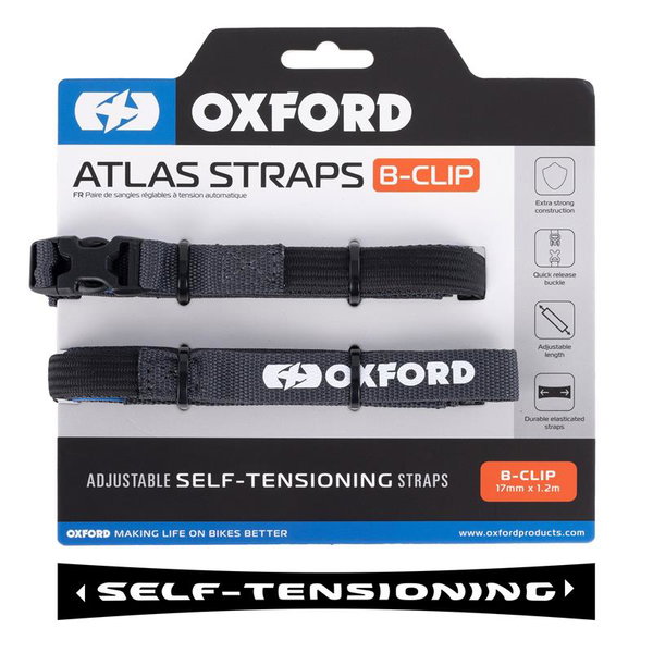 Pasy transportowe Atlas B-CLIP 17mm x 1.2m 2 szt. szare Oxford | OX313