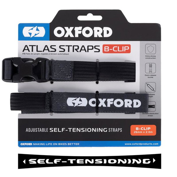 Pasy transportowe Atlas B-CLIP 26mm x 2m 2 szt. szare Oxford | OX322