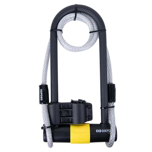 Kłódka MAGNUM DUO U-LOCK z uchwytem i linką 177x340mm Oxford | LK225