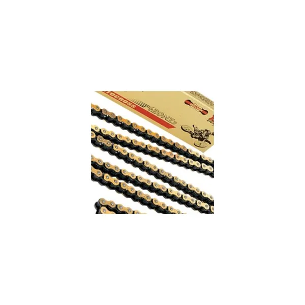 Łańcuch 420NZ3G&B-130 złoty bez O-RINGÓW otwarty z zapinką DID | 420NZ3GB-130