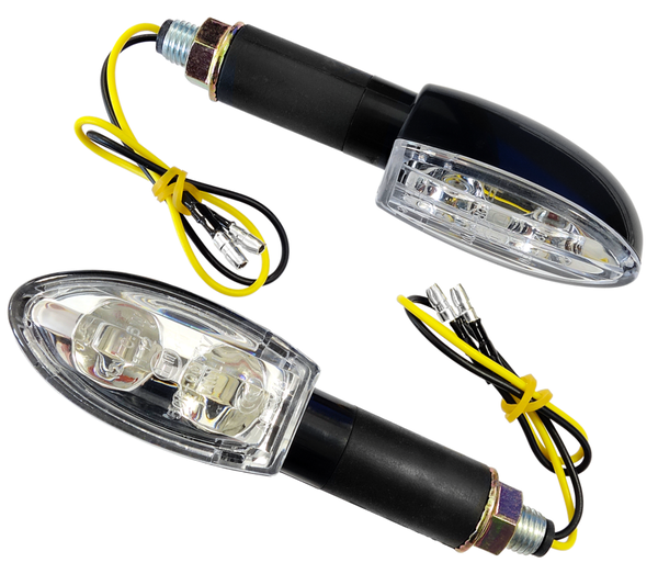 Kierunkowskazy uniwersalne, ledowe (12 diod SMD) czarne, (E-mark)